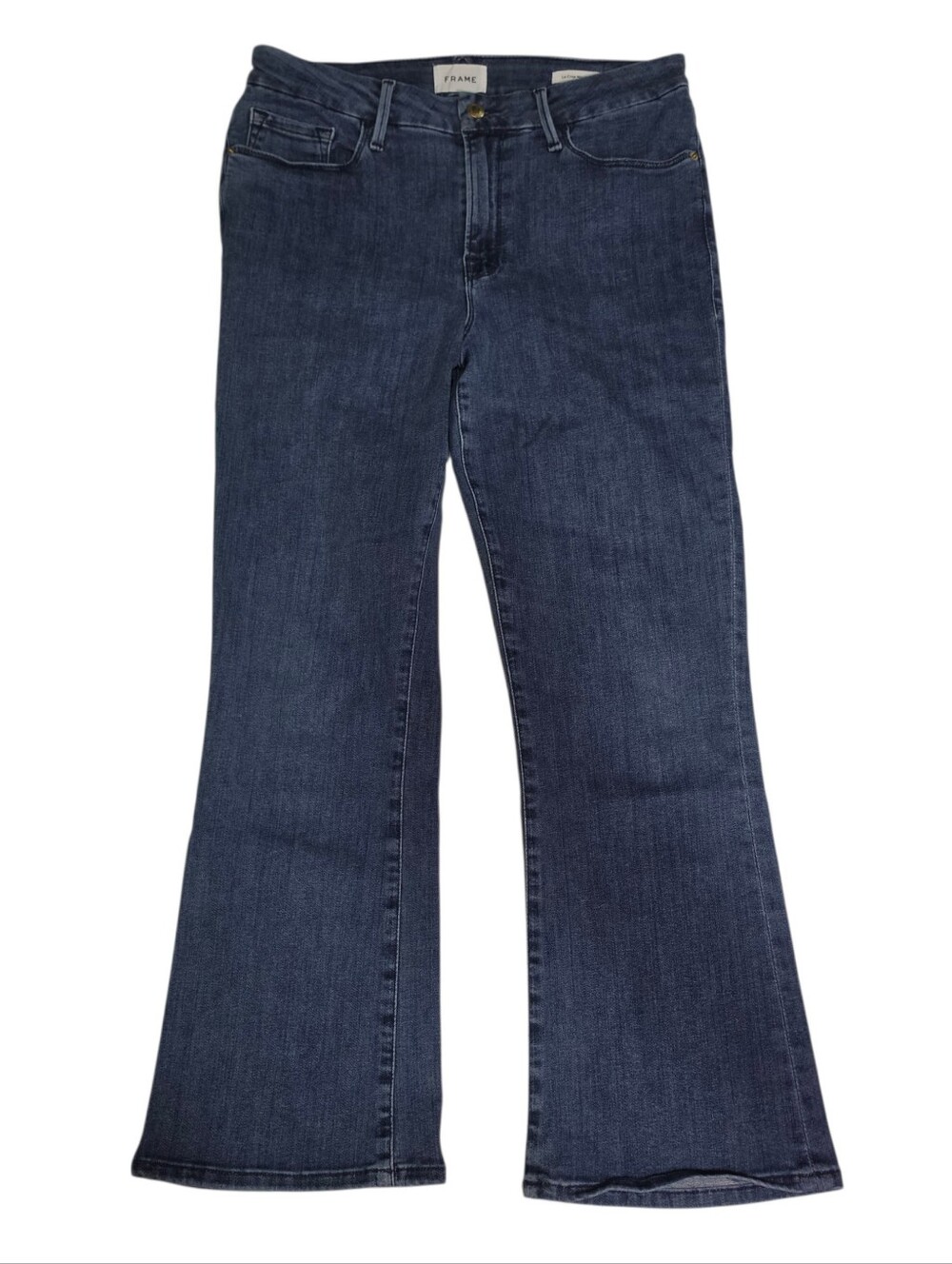 Frame Le Crop Mini Boot Kinley Jeans Sizie 32 Cropped Bootcut Stretch Denim